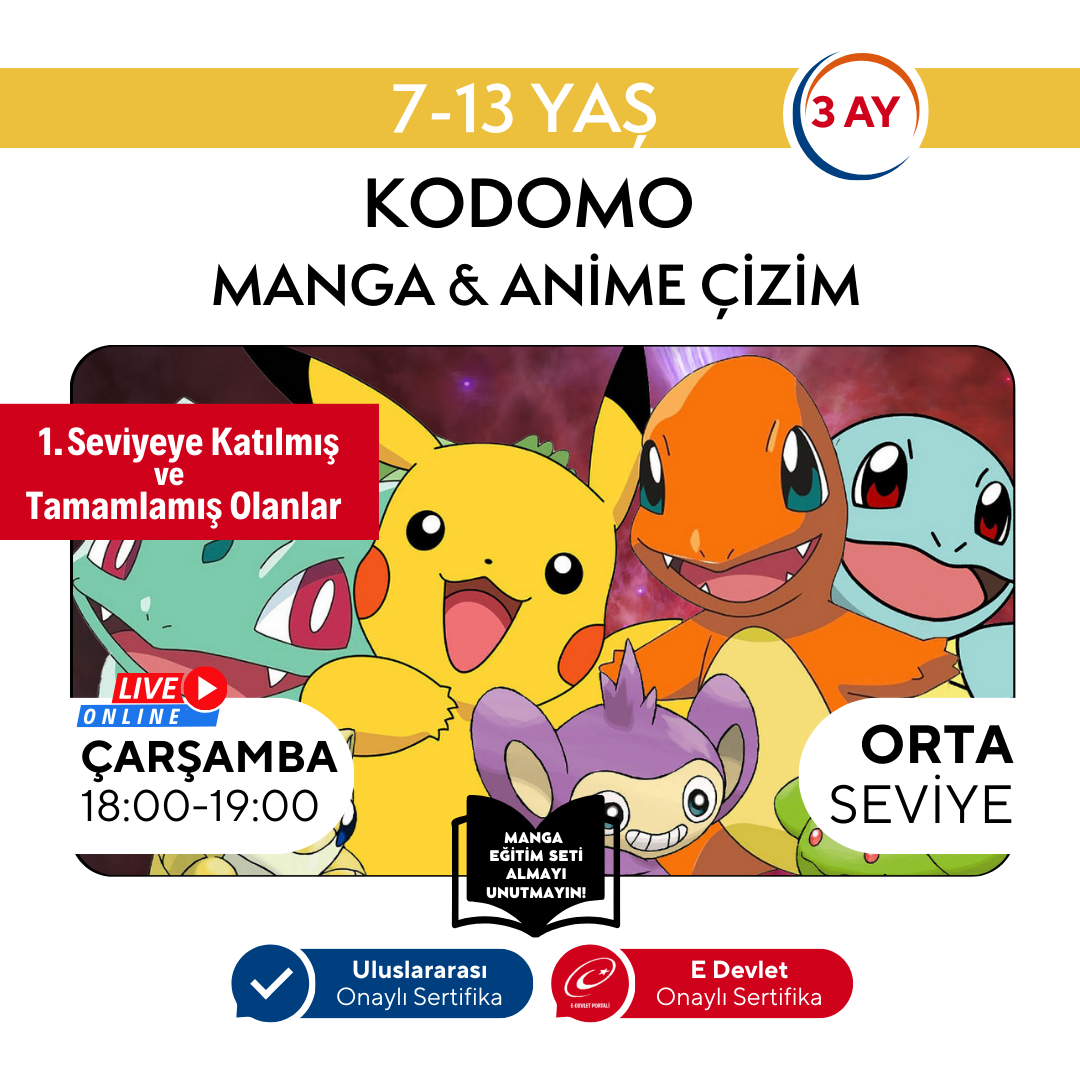 Kodomo Manga & Anime Zeichnen (7-13 Jahre) - Mittelstufe
