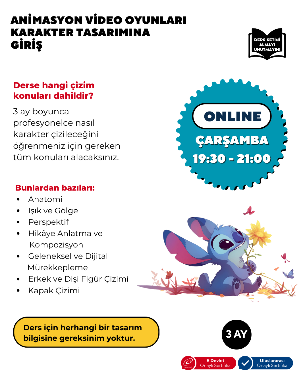 Introducción al Diseño de Personajes de Animación (+15 años)