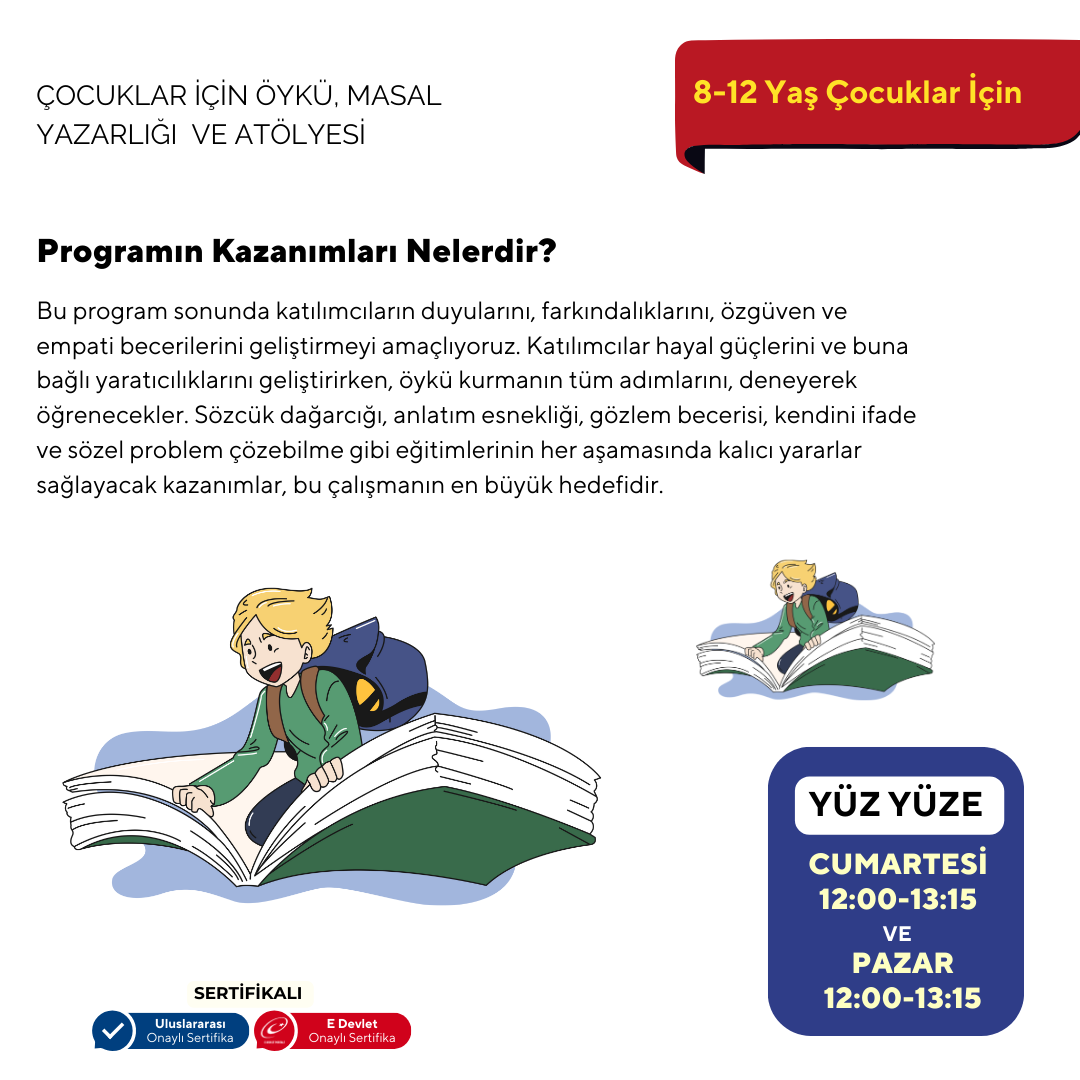 Написание историй, сказок и мастер-класс для детей 8-12 лет - YüzYüze