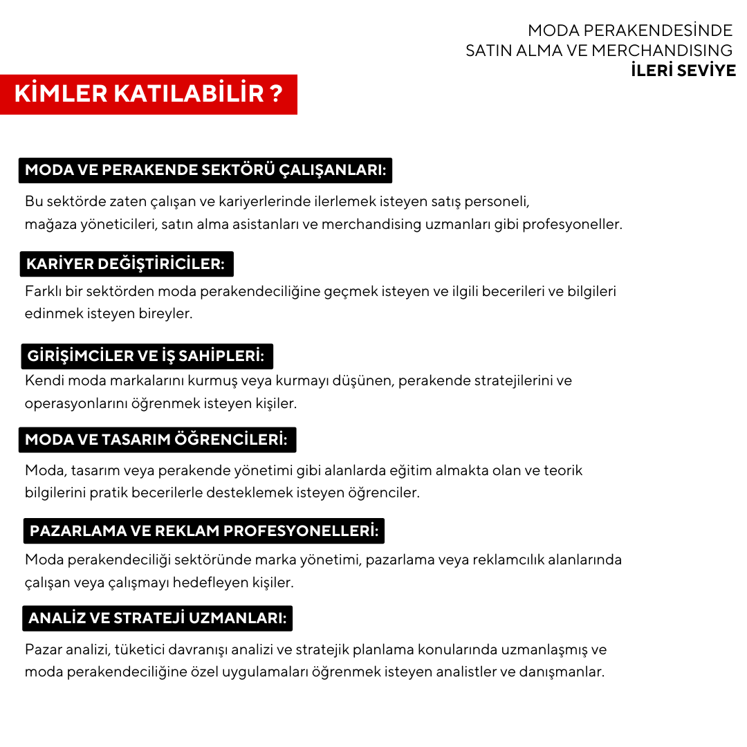 Закупки и мерчандайзинг в сфере розничной торговли модной одеждой (лицом к лицу) — продвинутый уровень