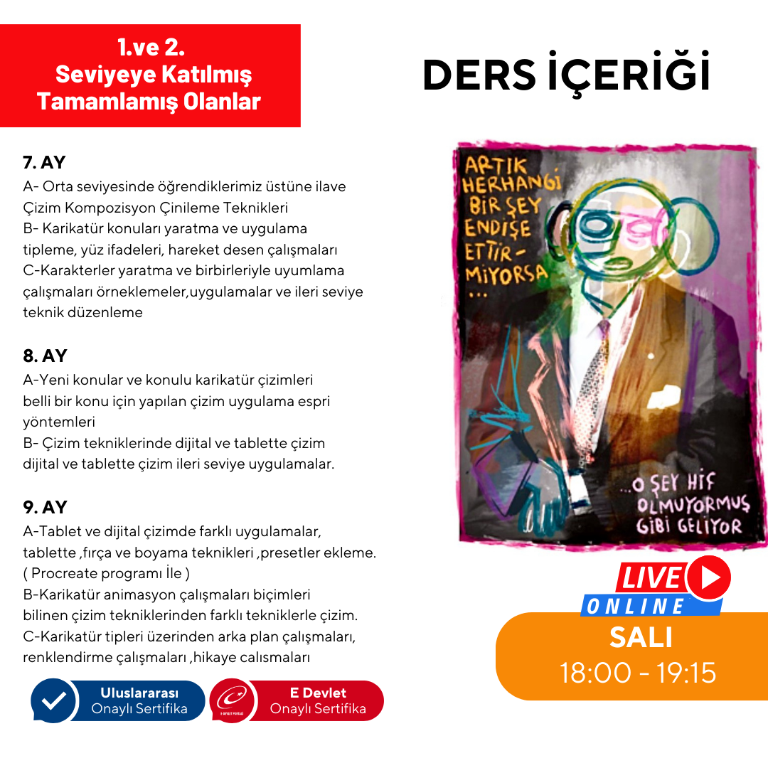 Fortgeschrittenes Cartoonzeichnen (Alter 9–15)