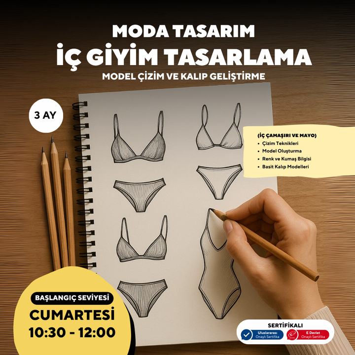 Underwear Design Model Drawing and Pattern Development - Beginner Level
