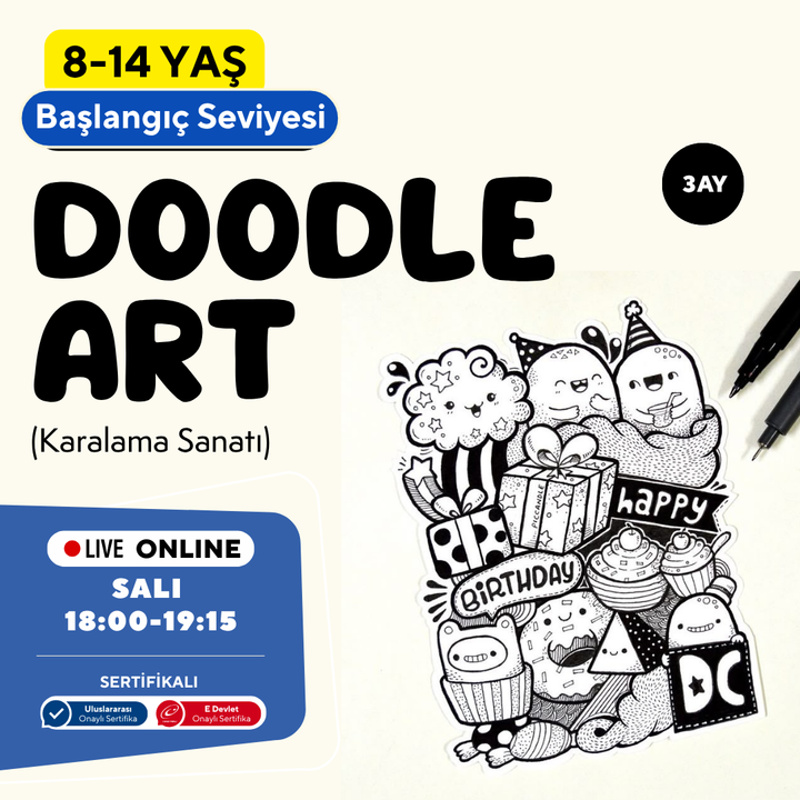 Doodle Sketching Art - Doodle Art (8-14 Years Old)