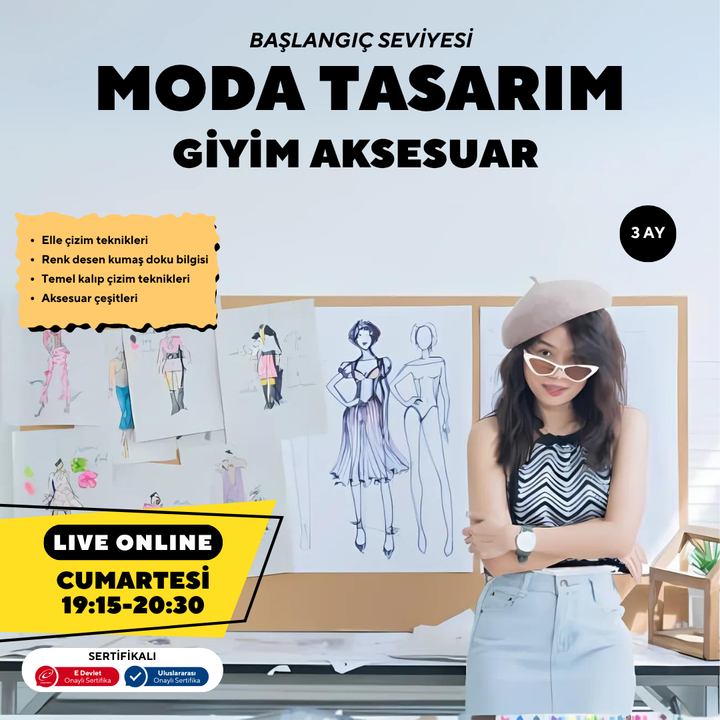 Disegno e sviluppo di modelli di accessori per abbigliamento e moda (online)