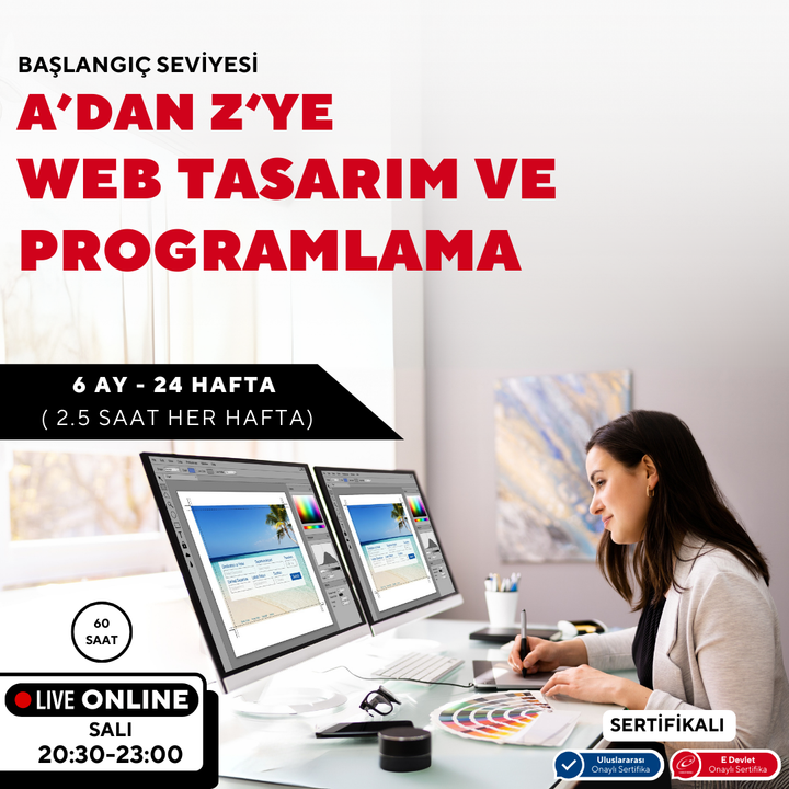 A’dan Z ‘ye Web Tasarım ve Programlama (Online)