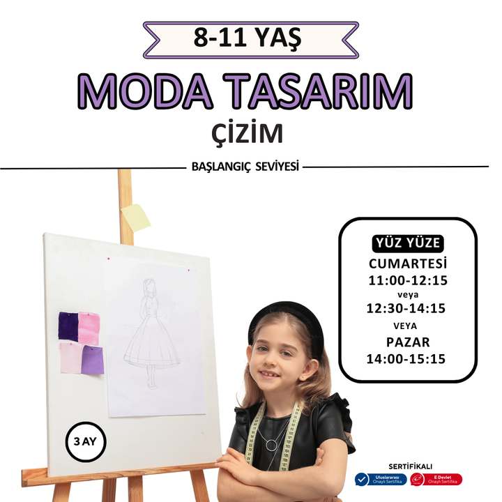 8-11 Years Fashion Design Drawing (Face to Face)