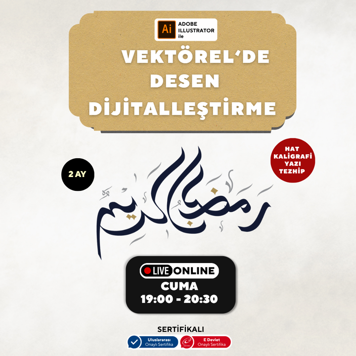 Calligraphy Writing Illumination Pattern Digitization in Vector (Online)