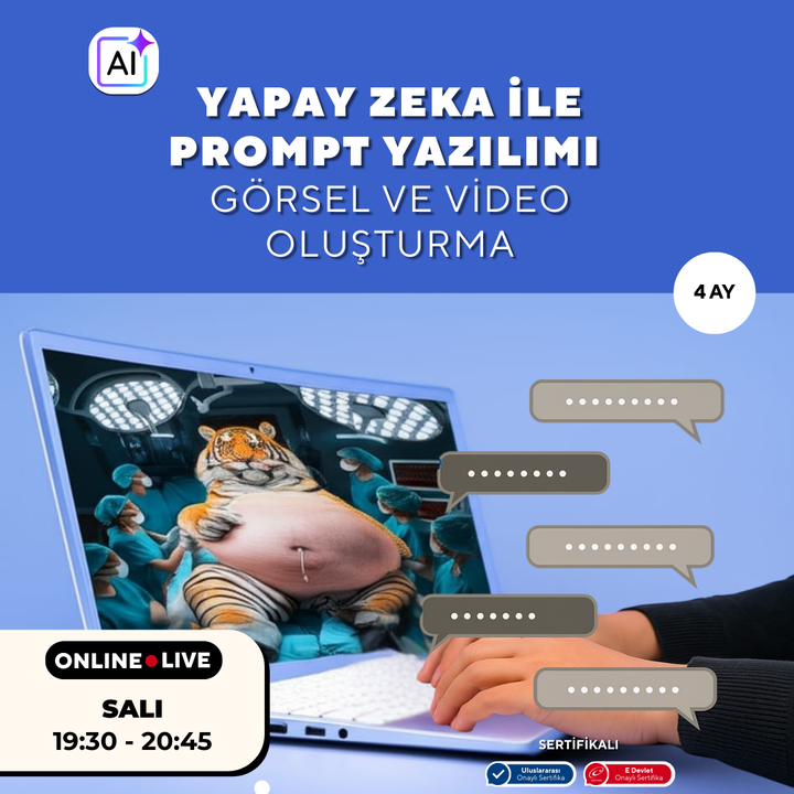 Yapay Zeka ile Prompt Yazılımı ( Görsel ve Video Oluşturma ) - Online