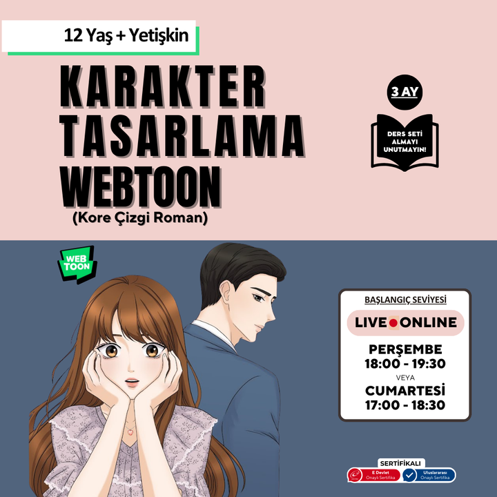 Webtoon ve Manhwa (Kore Çizgi Roman) Hazırlama (+12 Yaş ve Yetişkin)