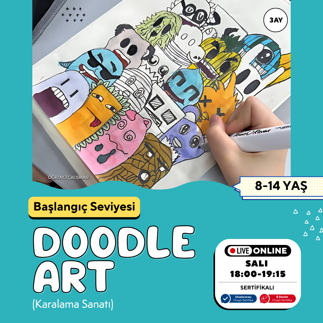 Doodle Sketching Art - Karalama Sanatı  (8-14 Yaş)