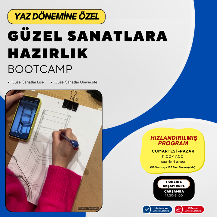 Güzel Sanatlara Hazırlık Bootcamp Programı - Yaz Kampı
