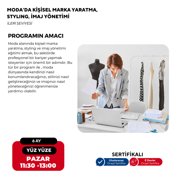 Moda'da Kişisel Marka Yaratma,Styling, İmaj Yönetimi  -İleri Seviye