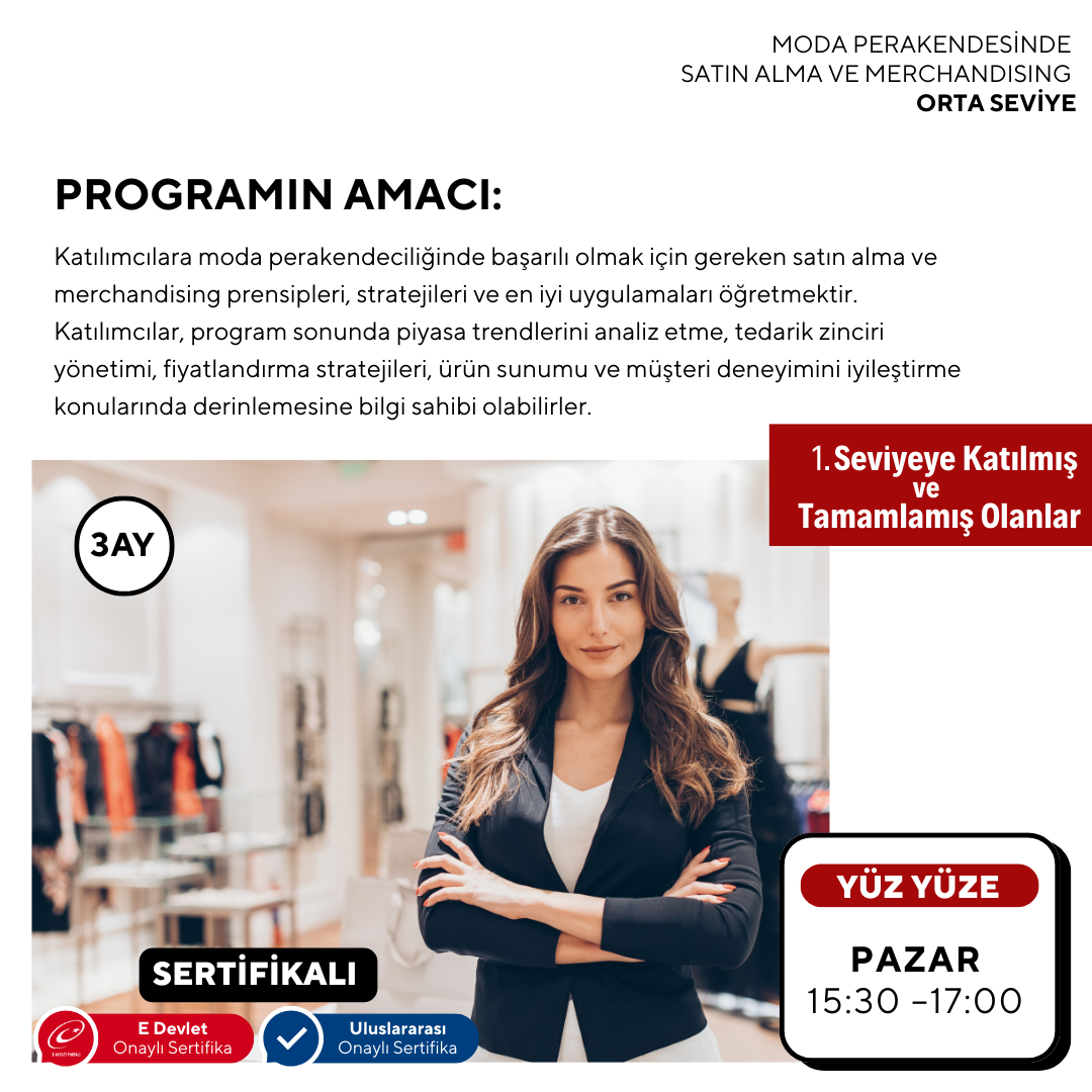 Acquisto e merchandising nel commercio al dettaglio di moda (faccia a faccia) - Livello intermedio