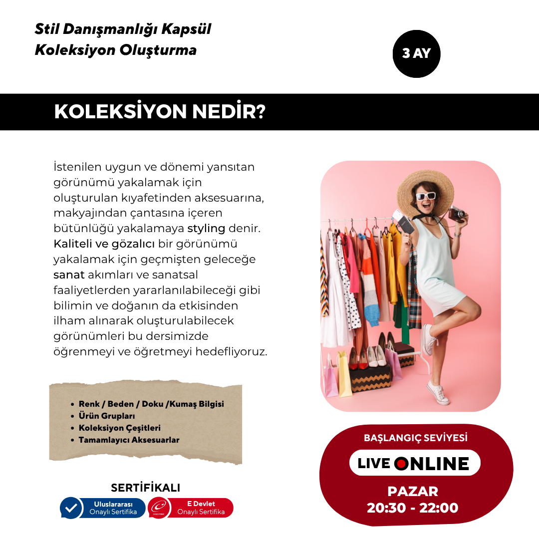 Stil Danışmanlığı ve Koleksiyon Oluşturma  (Masterclass Programı)