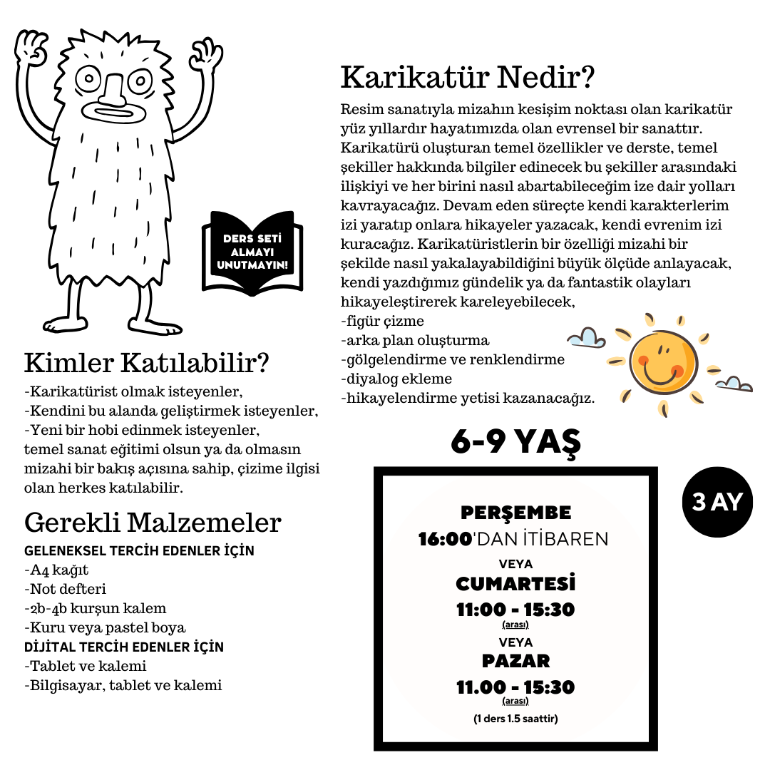 Cartoon Drawing - Face to Face (Intermediate Level) (Ages 6-9)