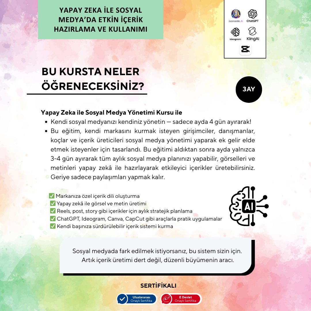 Preparing and Using Effective Content on Social Media with Artificial Intelligence (online)