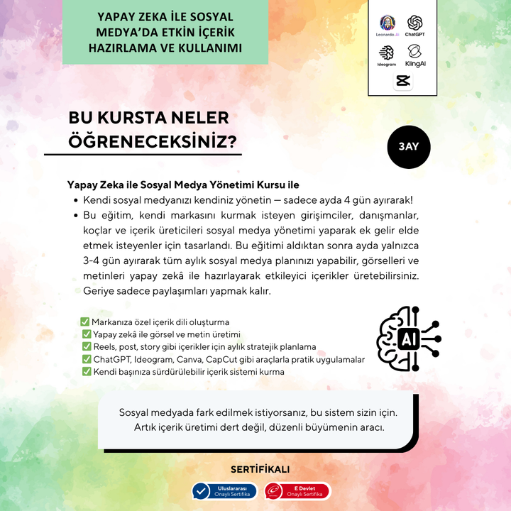 Preparing and Using Effective Content on Social Media with Artificial Intelligence (online)