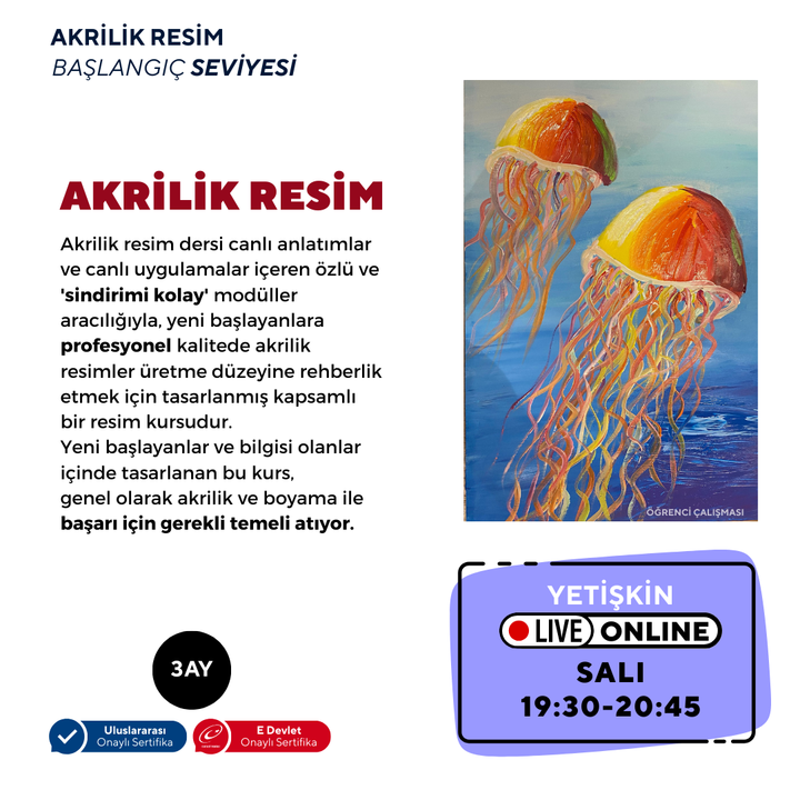 Akrilik Yağlı Boya Resim (Yetişkin)