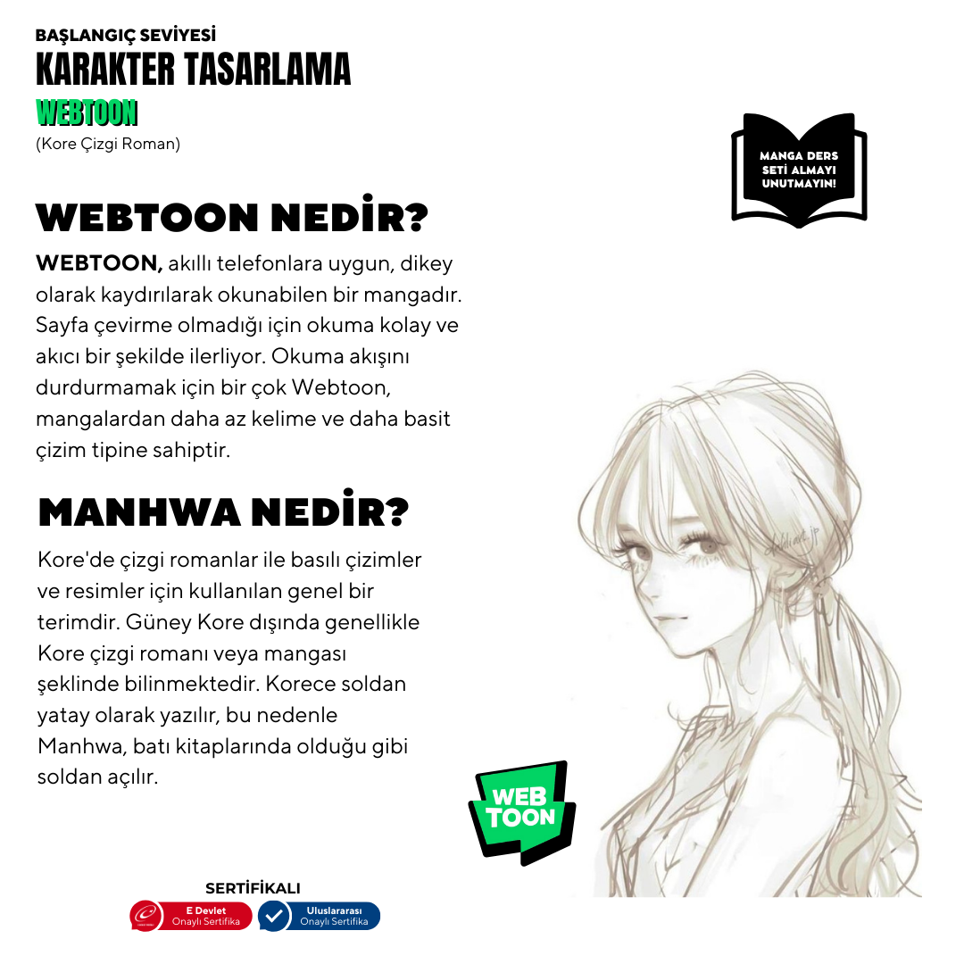 Webtoon ve Manhwa (Kore Çizgi Roman) Hazırlama (+12 Yaş ve Yetişkin)