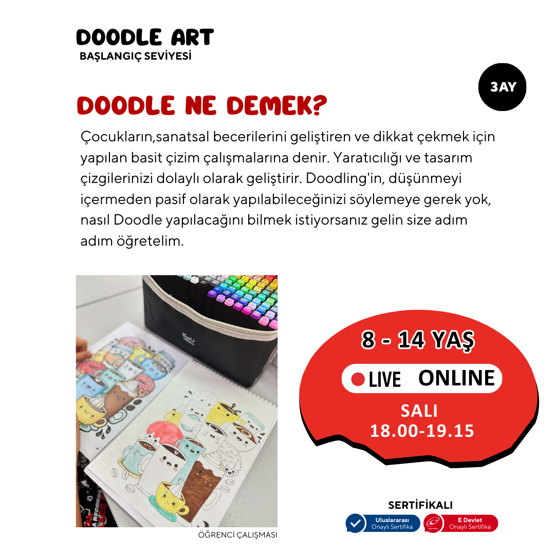Doodle Sketching Art - Doodle Art (8-14 Years Old)