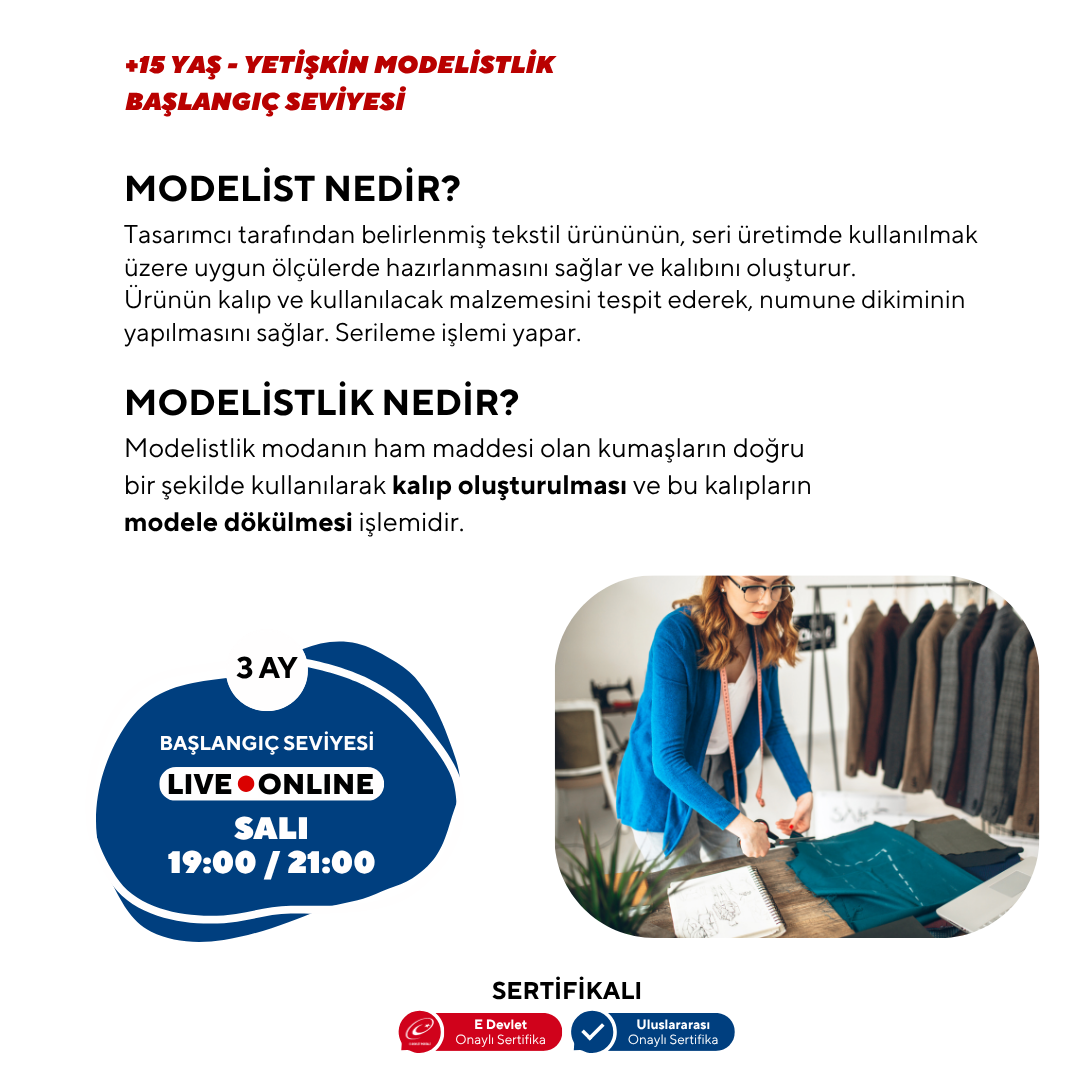 Modelistlik (+15 Yaş ve Yetişkin) -Başlangıç Seviyesi