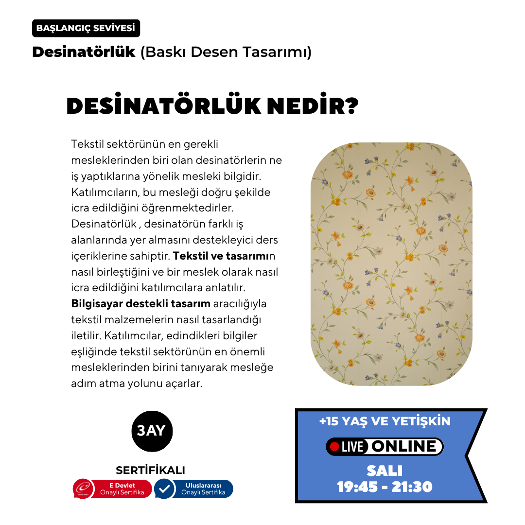 Adobe Photoshop ile Desinatörlük (Baskı Desen Tasarımı)