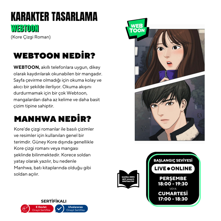 Webtoon and Manhwa (Korean Comics) Preparation (+12 Years Old and Adult)