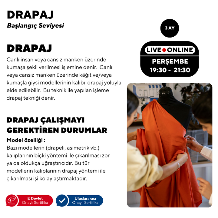 Drapaj  (Başlangıç Seviyesi)- Online