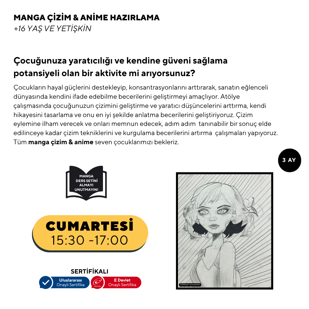 Рисование манги и подготовка к аниме - лицом к лицу (+ 16 и взрослые)