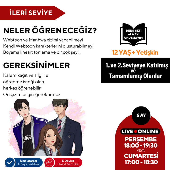 Webtoon ve Manhwa (Kore Çizgi Roman) Hazırlama  (İleri Seviye )