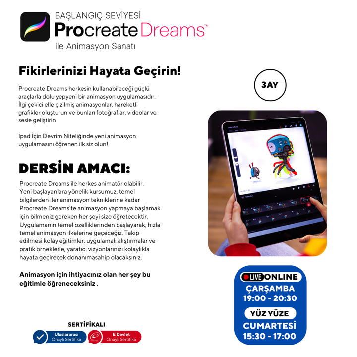 Procreate Dreams  - Başlangıç Seviyesi - Online