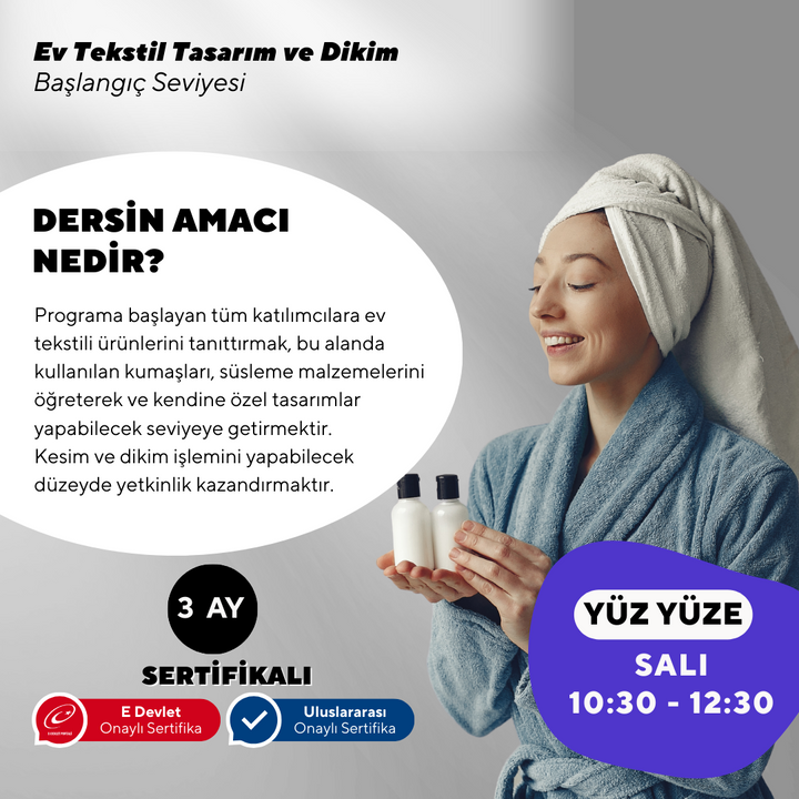 Ev Tekstil Tasarım  - Başlangıç Seviyesi