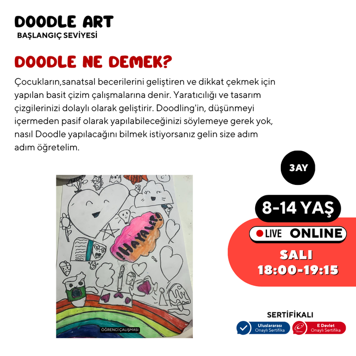 Doodle Sketching Art - Doodle Art (8-14 Years Old)