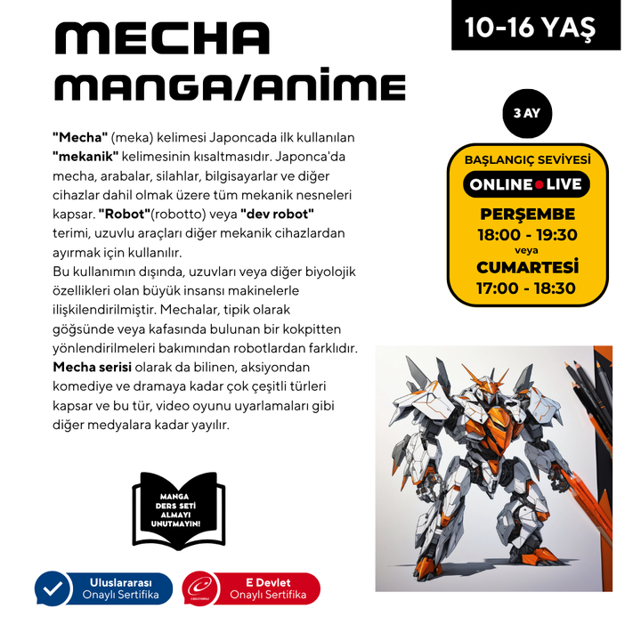 Подготовка к рисованию аниме в стиле меха-манги (10-16 лет)