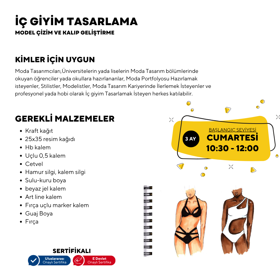 Underwear Design Model Drawing and Pattern Development - Beginner Level