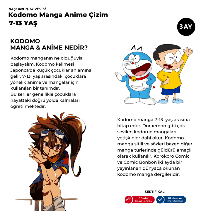 Disegno di manga e anime Kodomo (7-13 anni)