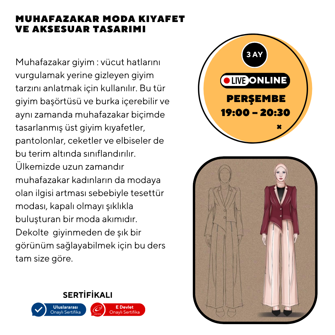Muhafazakar Moda Kıyafet ve Aksesuar Tasarımı