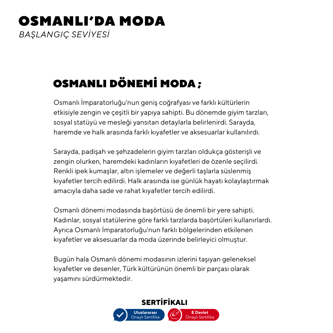 Osmanlı'da Moda- Online