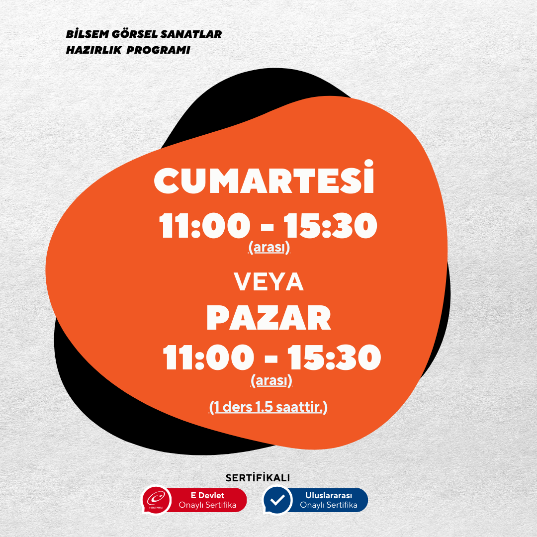 BİLSEM Visual Arts Preparatory Program - Face to face