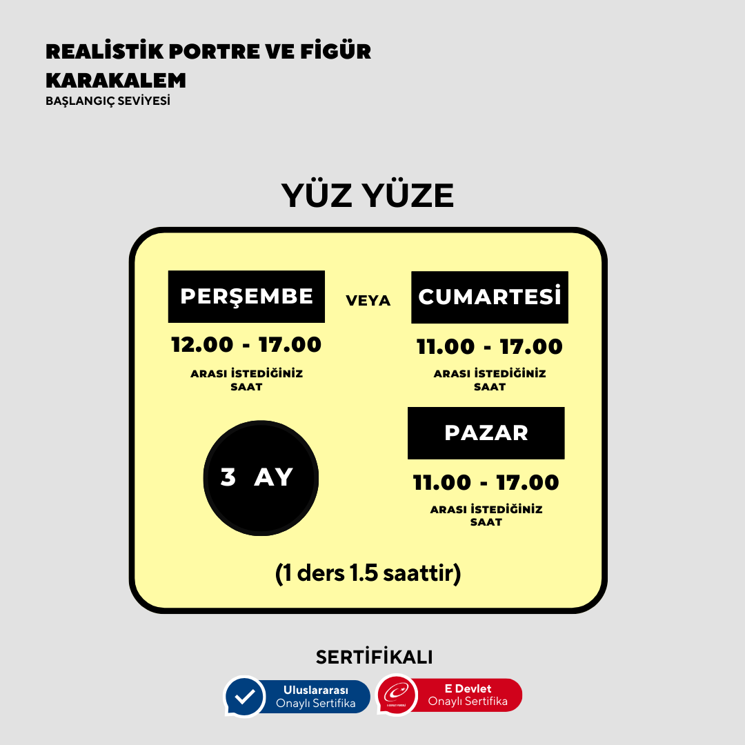 Realistik Portre ve Figür Karakalem - Yüz Yüze