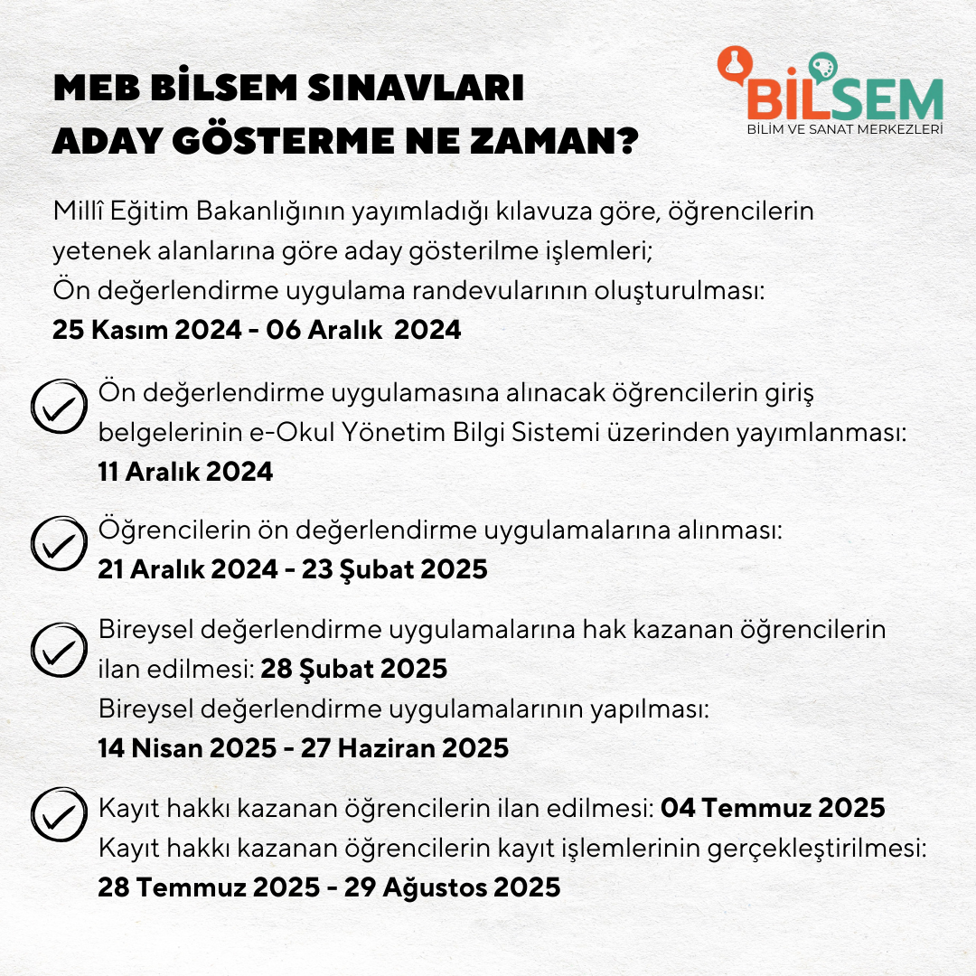 BİLSEM Görsel Sanatlar Hazırlık Programı - Yüz yüze