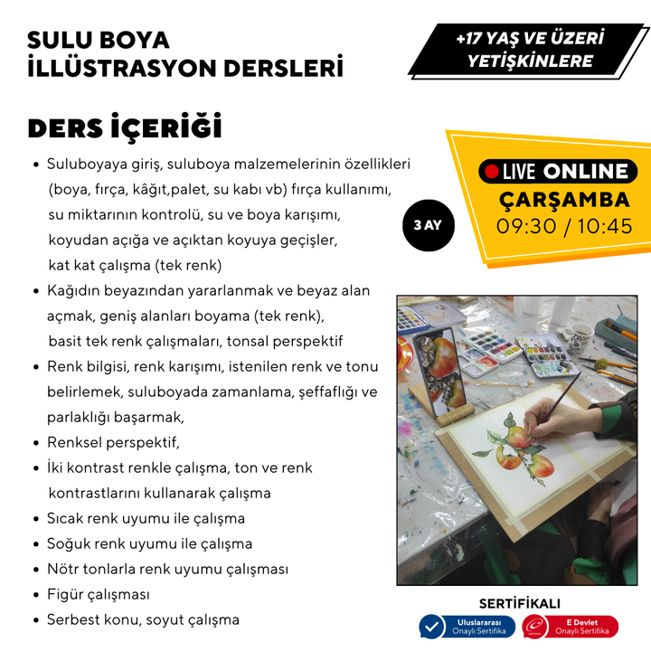Sulu Boya İllustrasyon (Yetişkin)