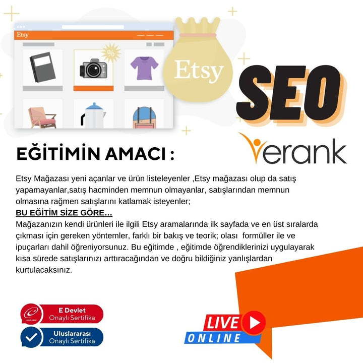 Etsy Seo ve E-Rank Entegrasyonu Eğitimi