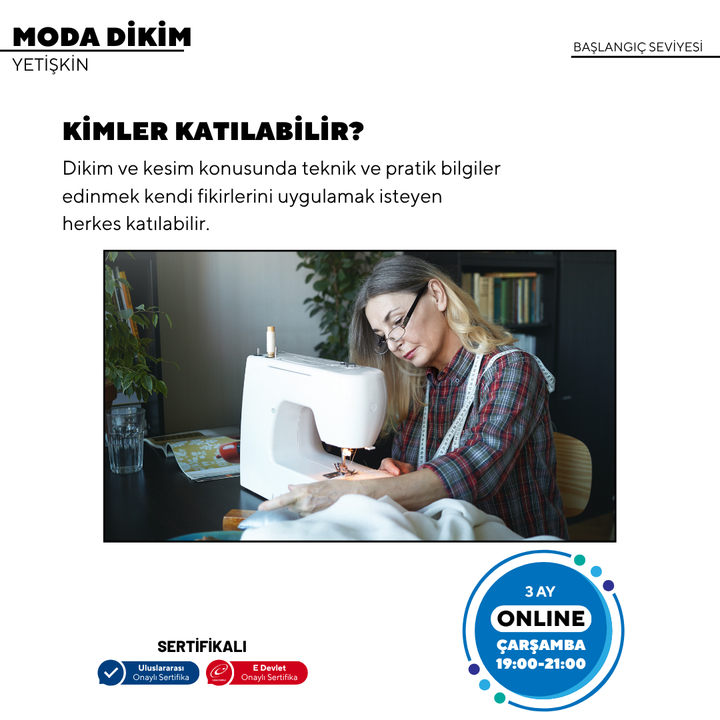 Moda Dikim - (Başlangıç Seviyesi)- Online