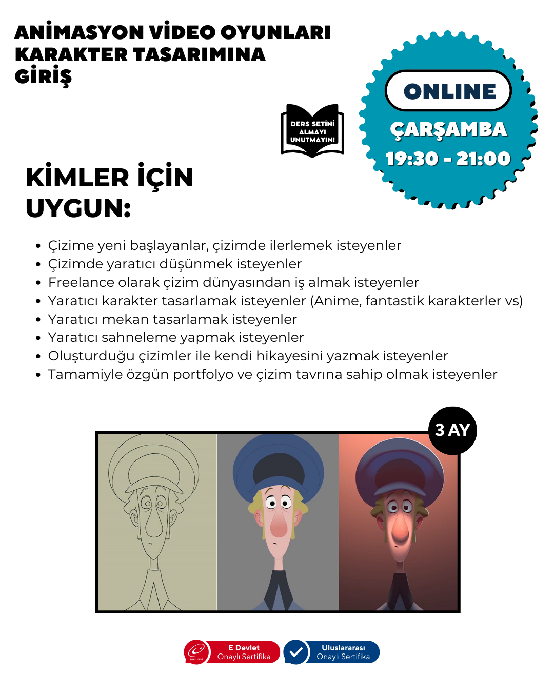 Introduction to Animation Character Design (+15 years old)