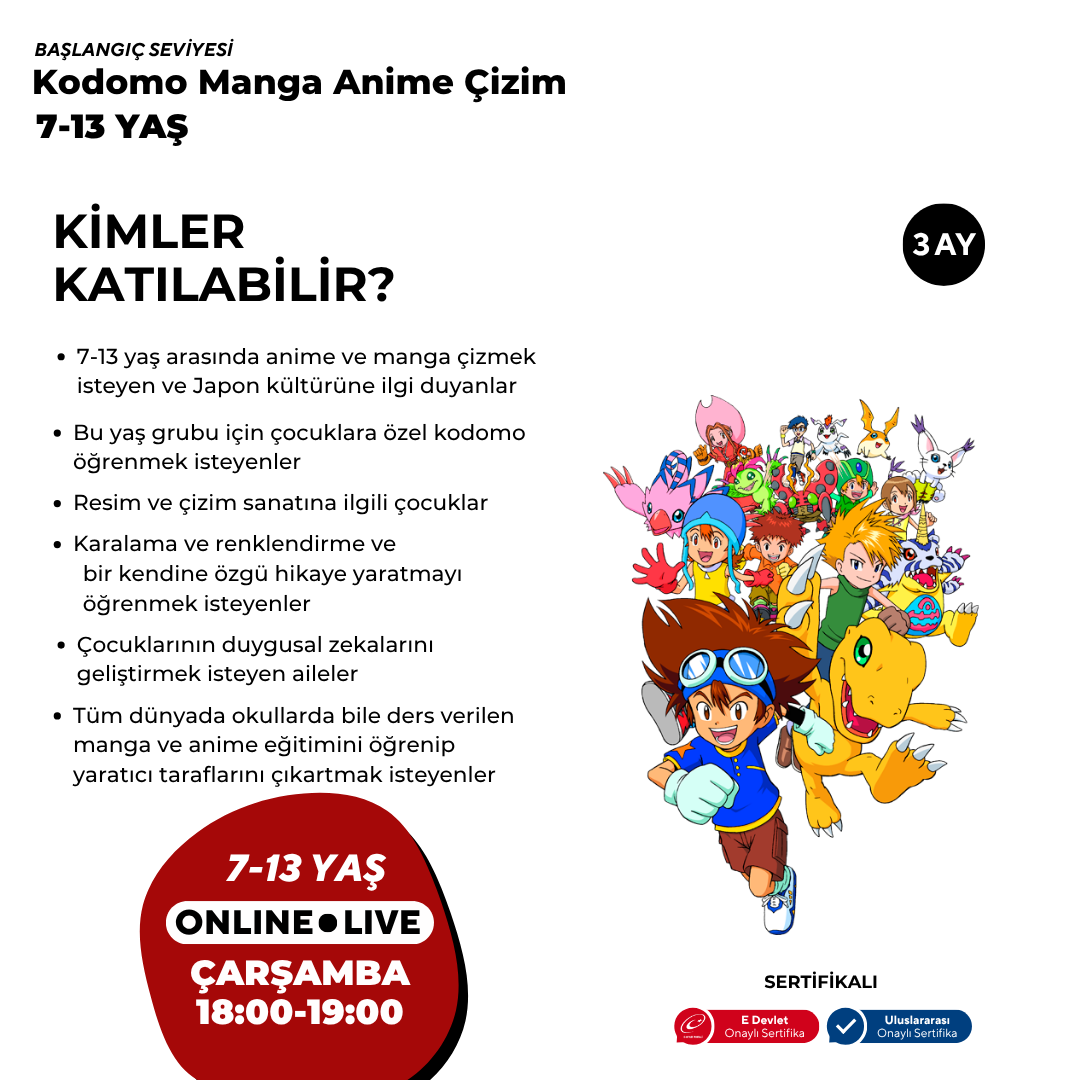 Disegno di manga e anime Kodomo (7-13 anni)