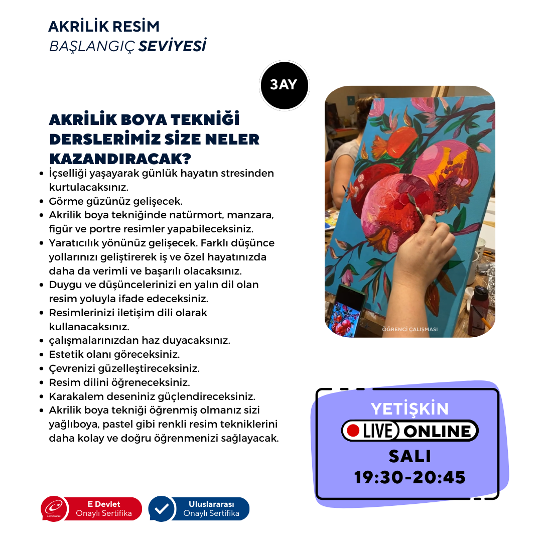 Akrilik Yağlı Boya Resim (Yetişkin)