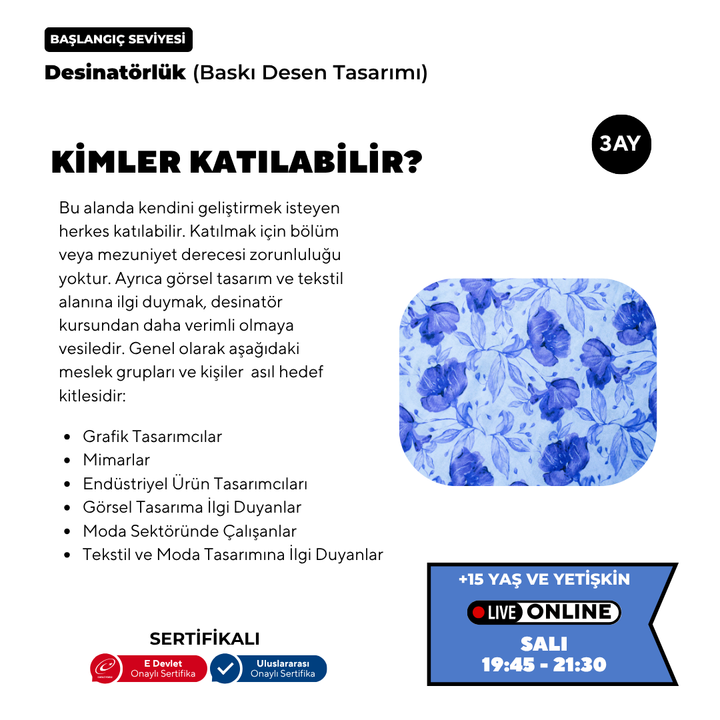 Adobe Photoshop ile Desinatörlük (Baskı Desen Tasarımı)