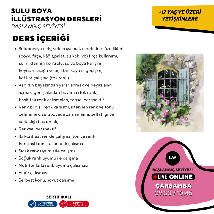 Sulu Boya İllustrasyon (Yetişkin)