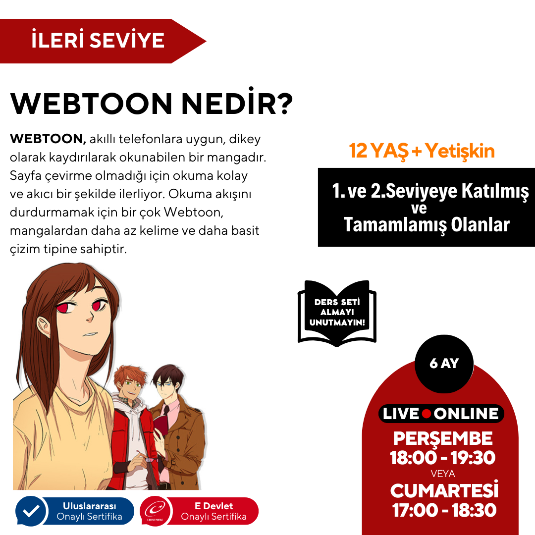 Webtoon ve Manhwa (Kore Çizgi Roman) Hazırlama  (İleri Seviye )